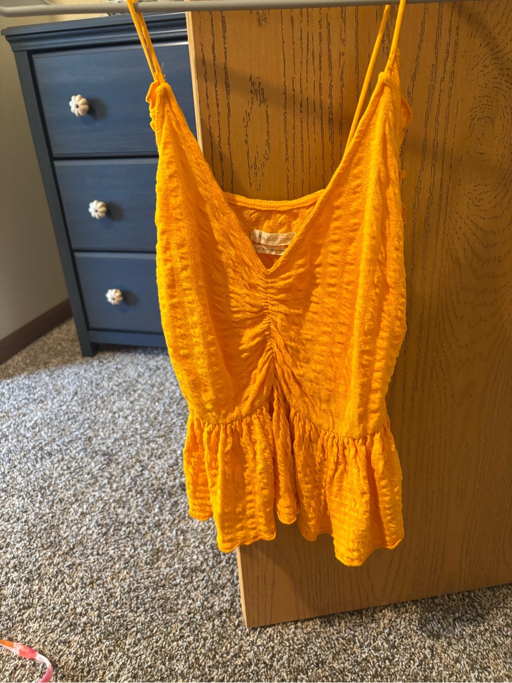 Urban Outfitters Bright Yellow Lace Tank